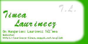 timea laurinecz business card